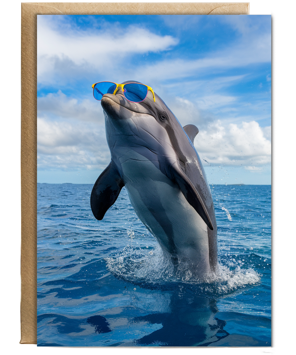 Dolphin with Blue-Tinted Glasses