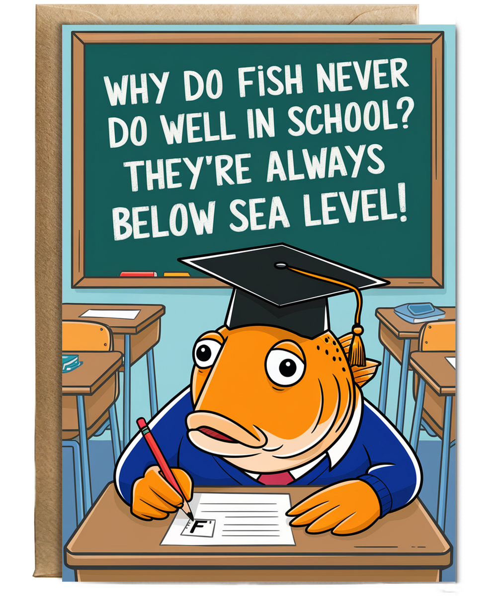 Why do fish never do well in school? They’re always below sea level!