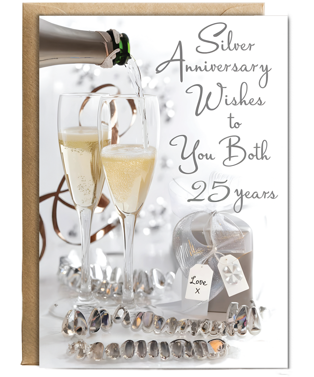 Silver 25th year anniversary to you both