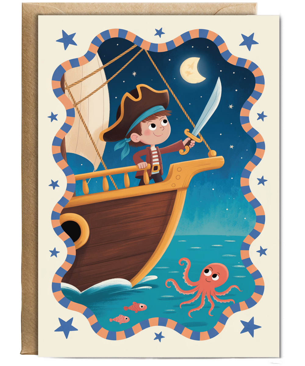little boy as a pirate