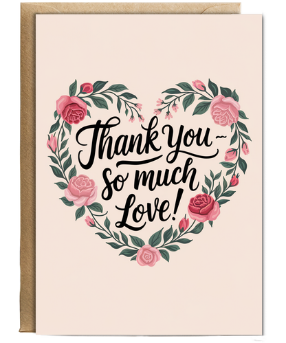 Thank You Card So Much Love Yorkshire