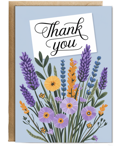Thank You - Lavender and Wildflower Design