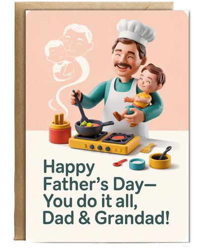 Happy Father’s Day Card You Do It All, Dad & Grandad!