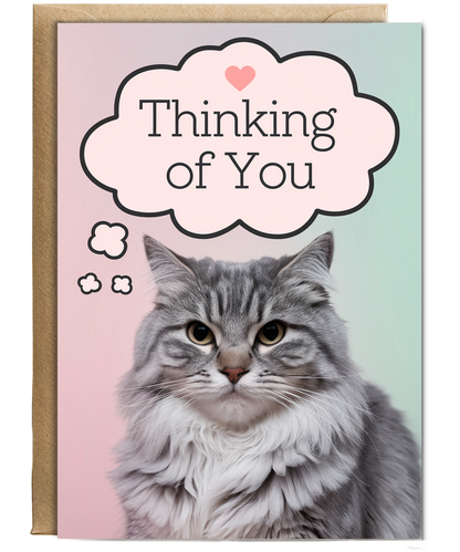 Thinking of You with Cat with a Thought Bubble