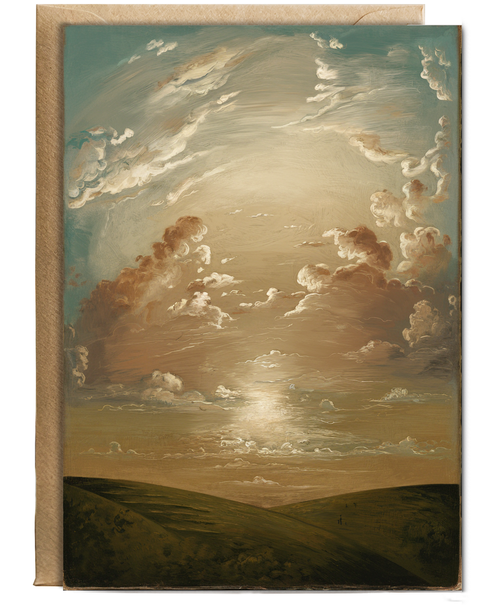 Old Master Painting Card soft rolling hills