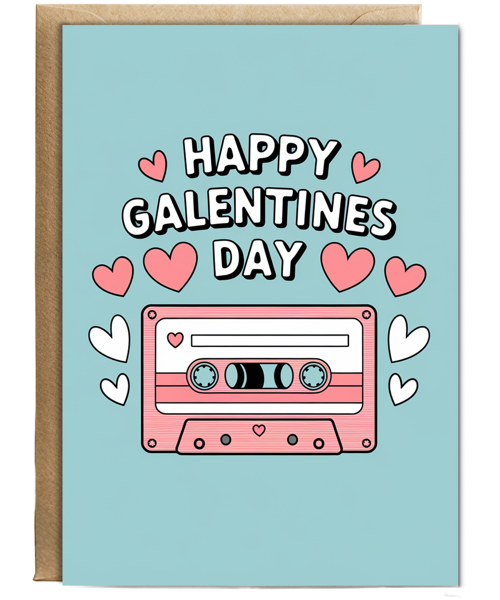 Happy Galentines Day Card Best Friends Retro