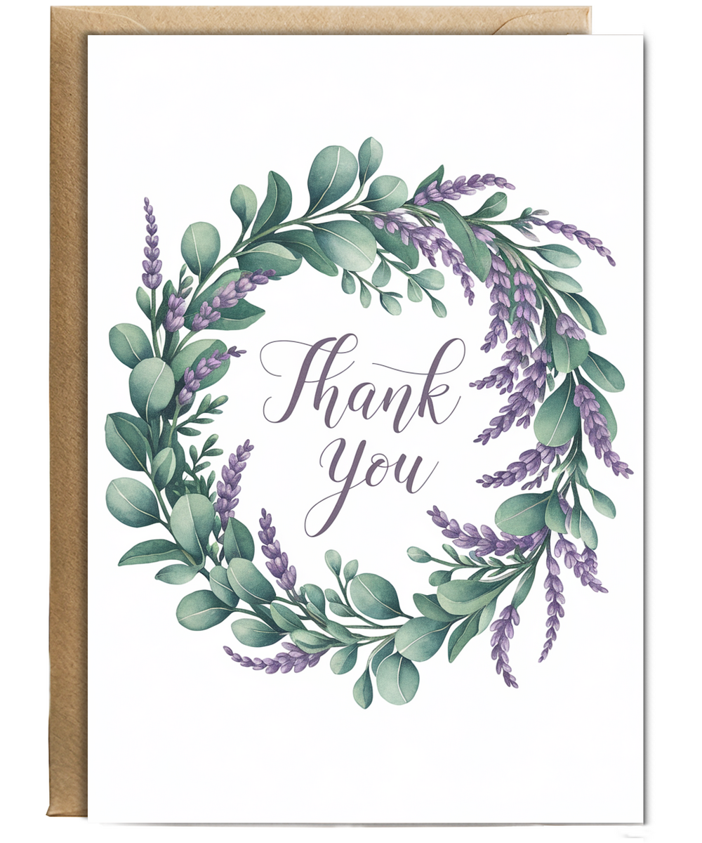 Thank You - Eucalyptus and Lavender Wreath
