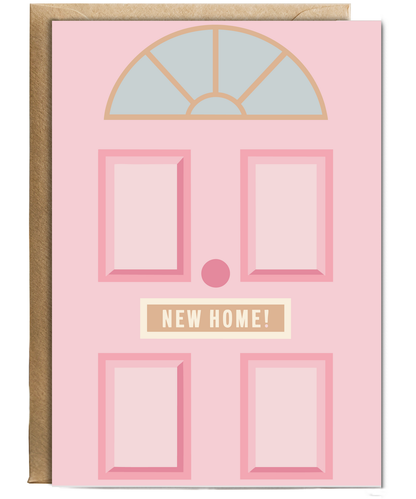 new home pink door