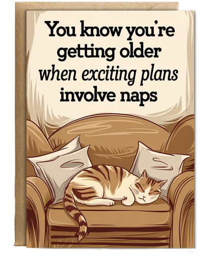 Happy Birthday Card Exciting Plans Involve Naps