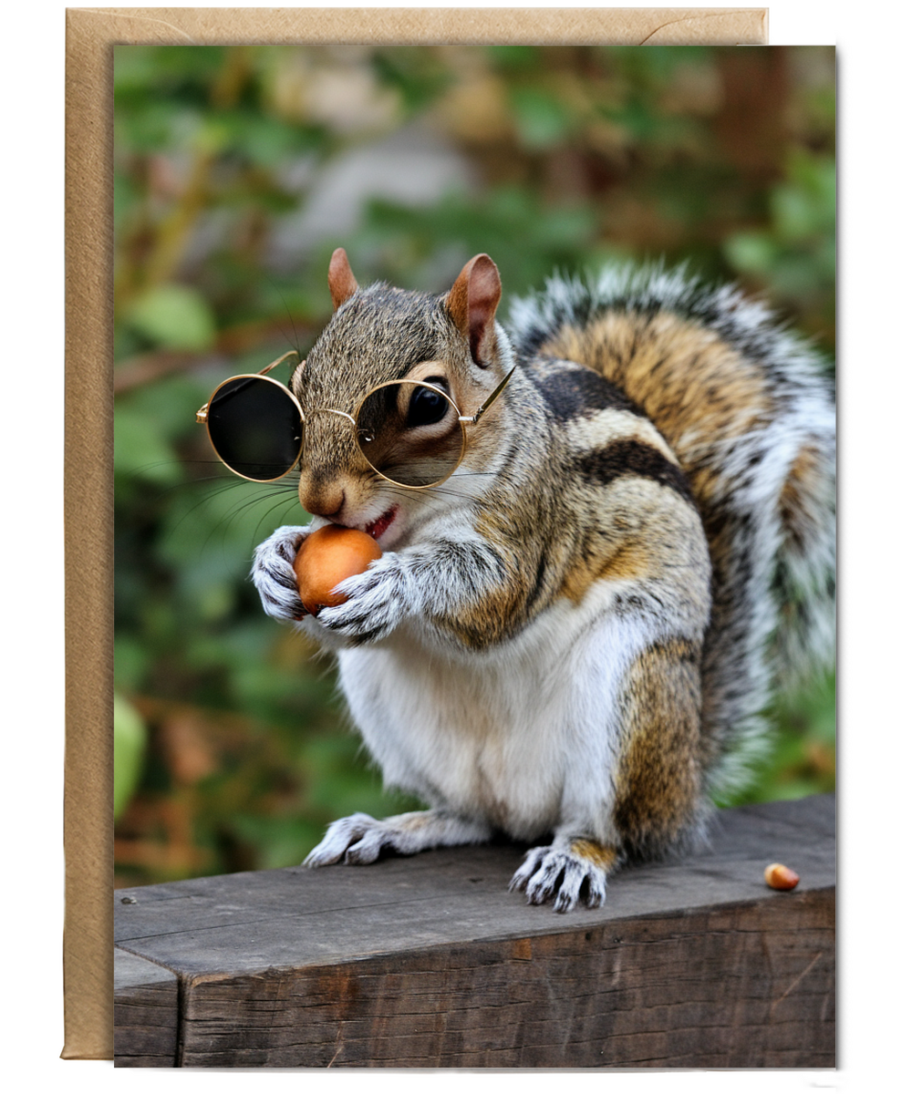 Squirrel in Hipster Glasses