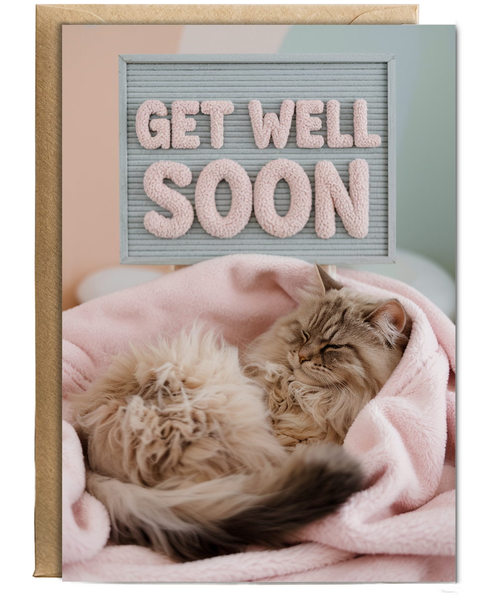 Get Well Soon with Cozy Cat