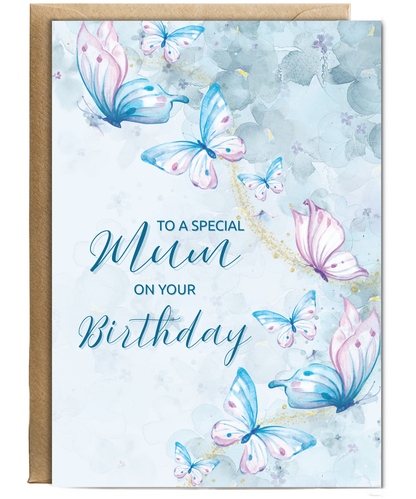 To a special mum on your birthday, butterfly