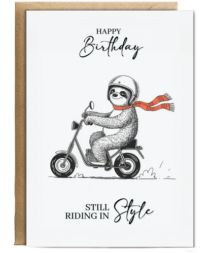 Happy birthday sloth still riding in style