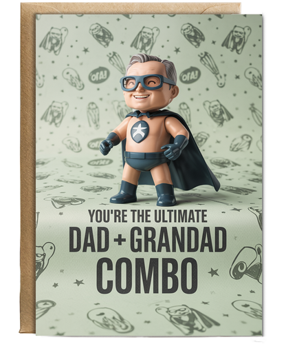Fathers Day card You're the Ultimate Dad Grandad Combo