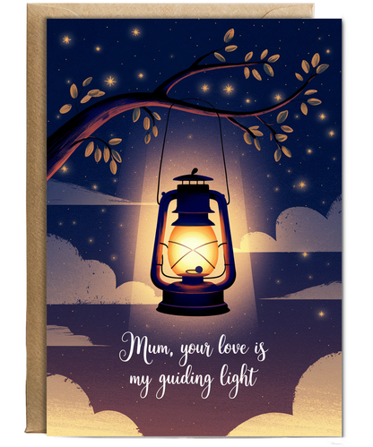 Mum, Your Love is My Guiding Light Mothers Day Card