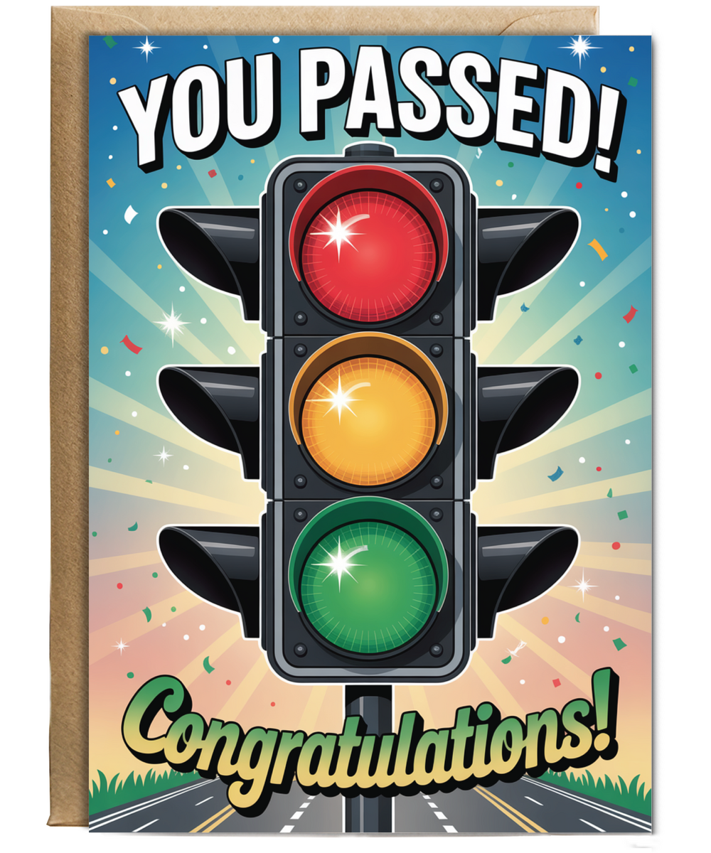 you passed! congratulations red lights