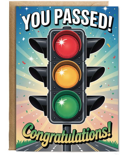you passed! congratulations red lights