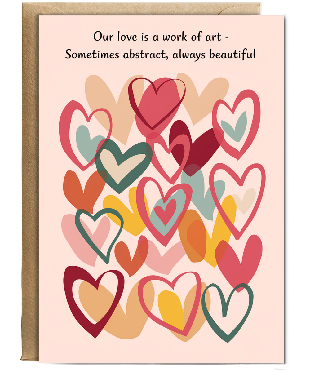 Anniversary card for husband Wife Our Love is a Work of Art