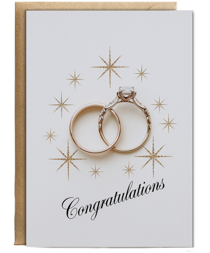sparkling wedding rings congratulations