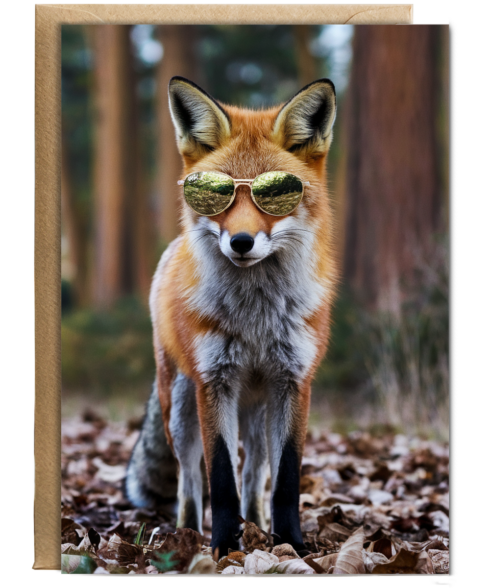 Fox in Mirrored Glasses