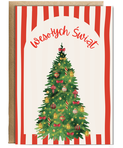 trendy Merry Christmas Wesołych Świąt Polish