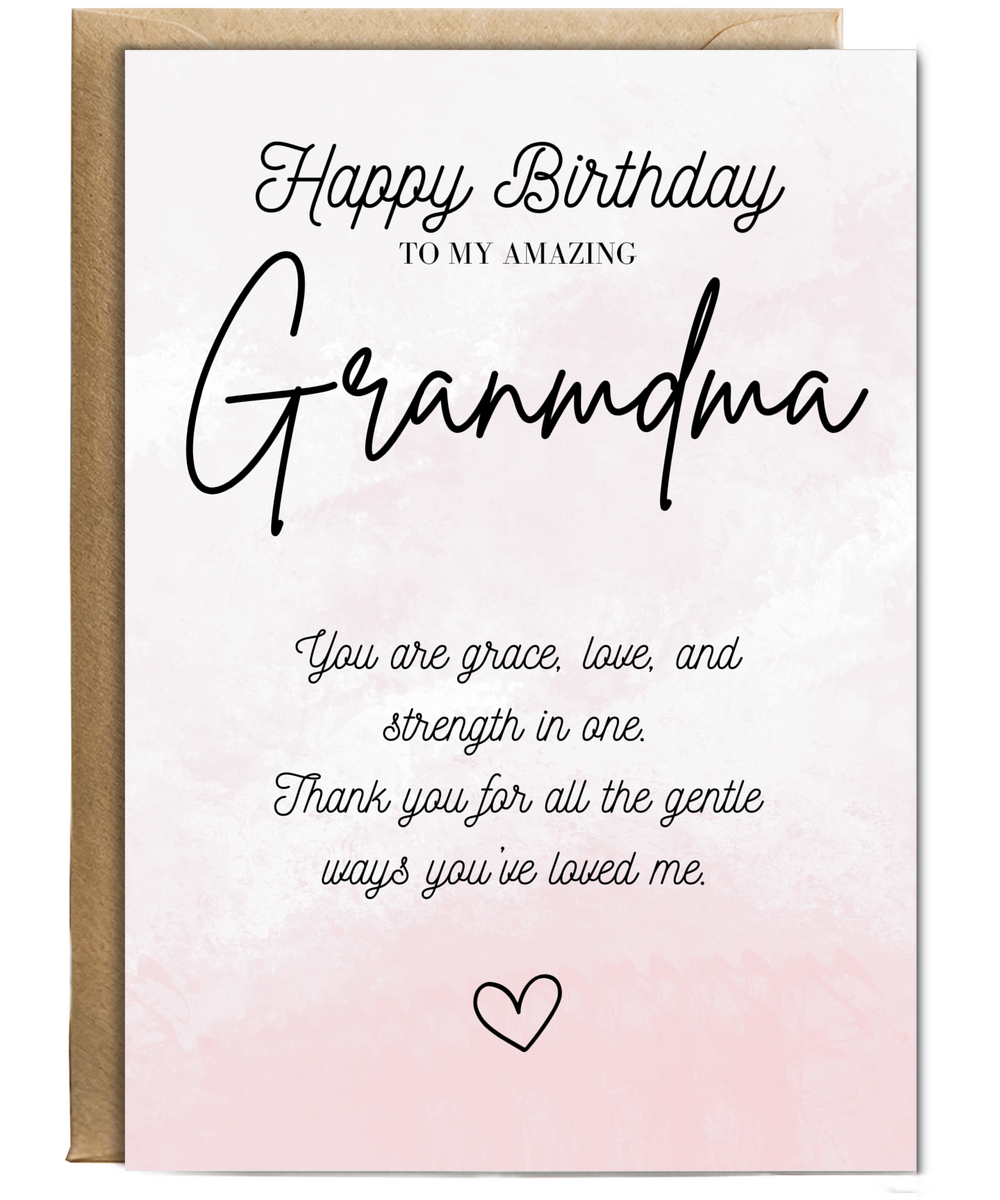 Gold Happy Birthday Grandma