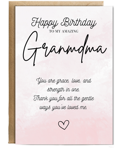 Gold Happy Birthday Grandma