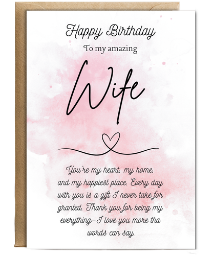 Gold Happy Birthday Wife