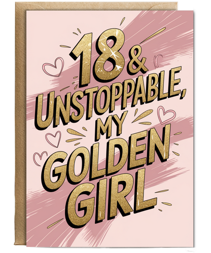 18th Birthday Card My Golden Girl