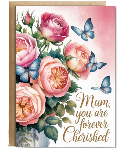 Mum You are Forever Cherished with Butterfly Bouquet