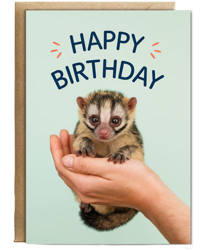 Birthday card Miniture civet cute funny