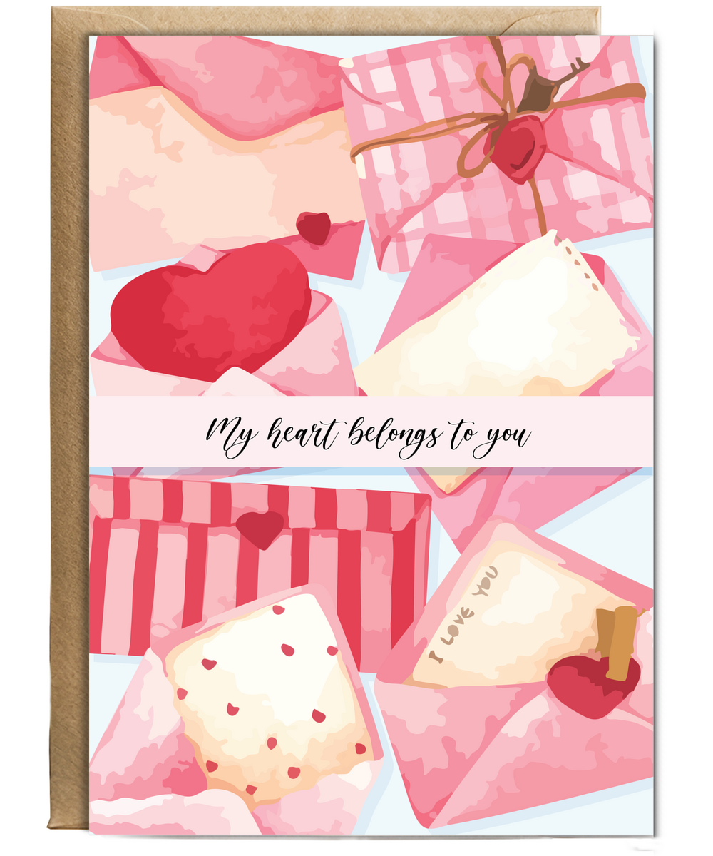 My heart belongs to you love letters