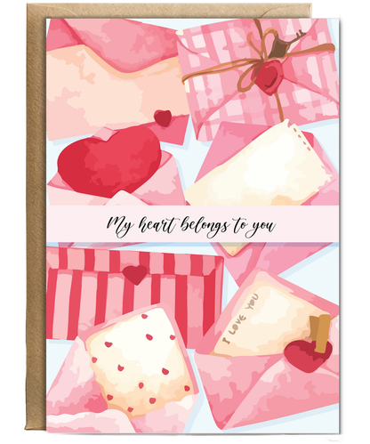 My heart belongs to you love letters