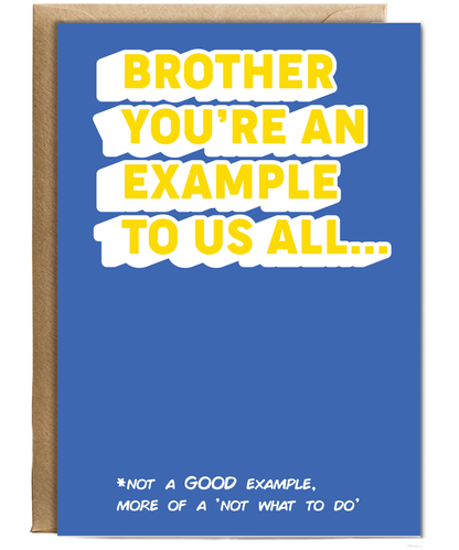 Brother you are an example to us all