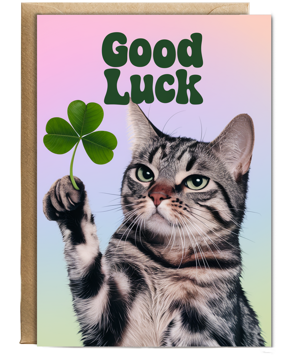 Good Luck with Cat with Lucky Charm
