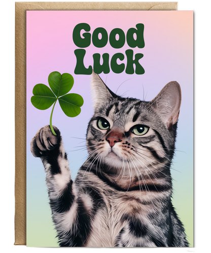 Good Luck with Cat with Lucky Charm