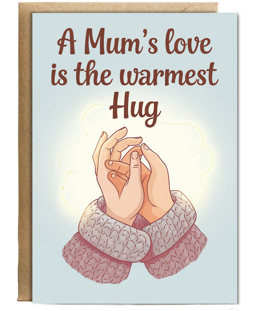 A Mum’s Love is the Warmest Hug Mothers Day Card