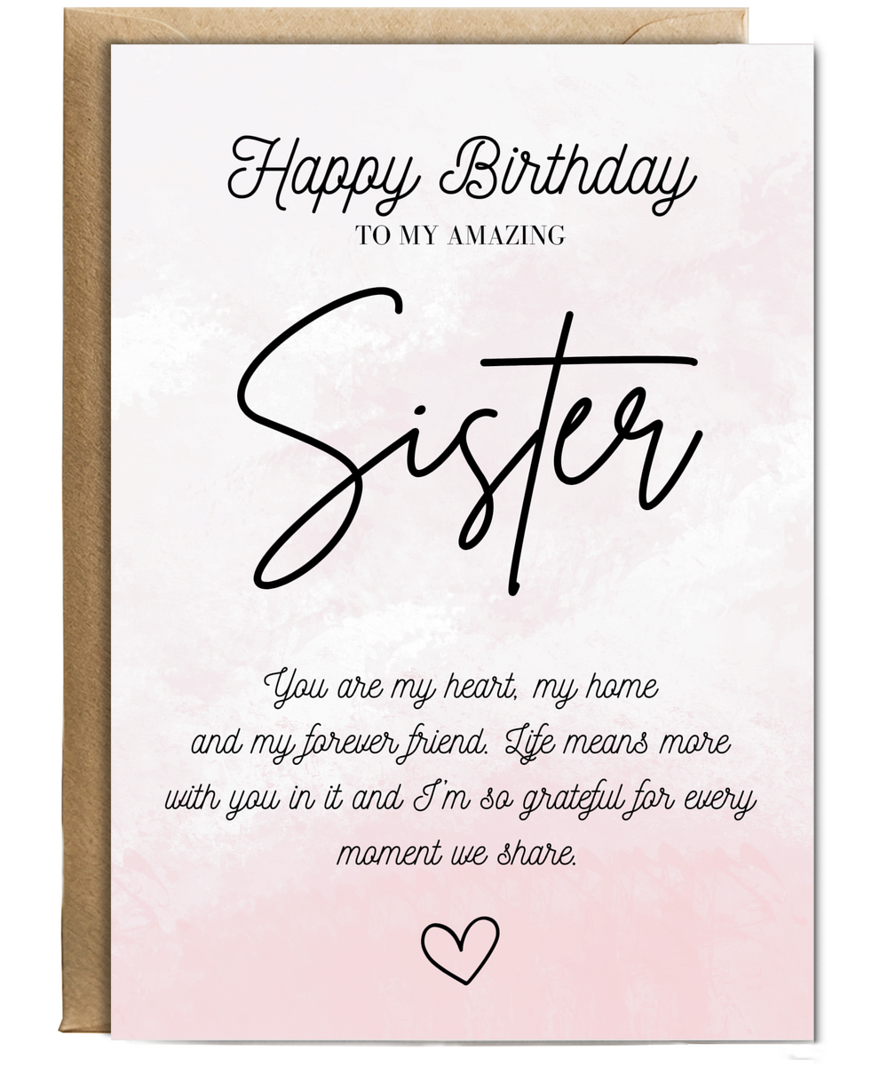 Gold Happy Birthday Sister