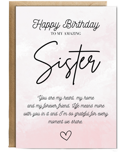Gold Happy Birthday Sister