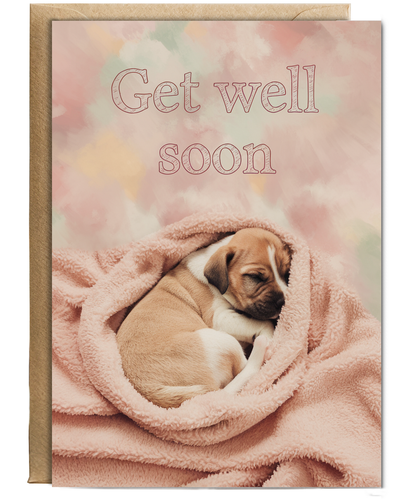 Get Well Soon - Puppy in a Blanket