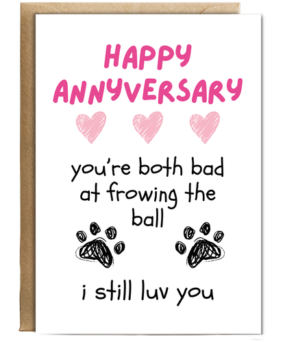 Funny Dog Anniversary Card from the Dog to Pet Parents