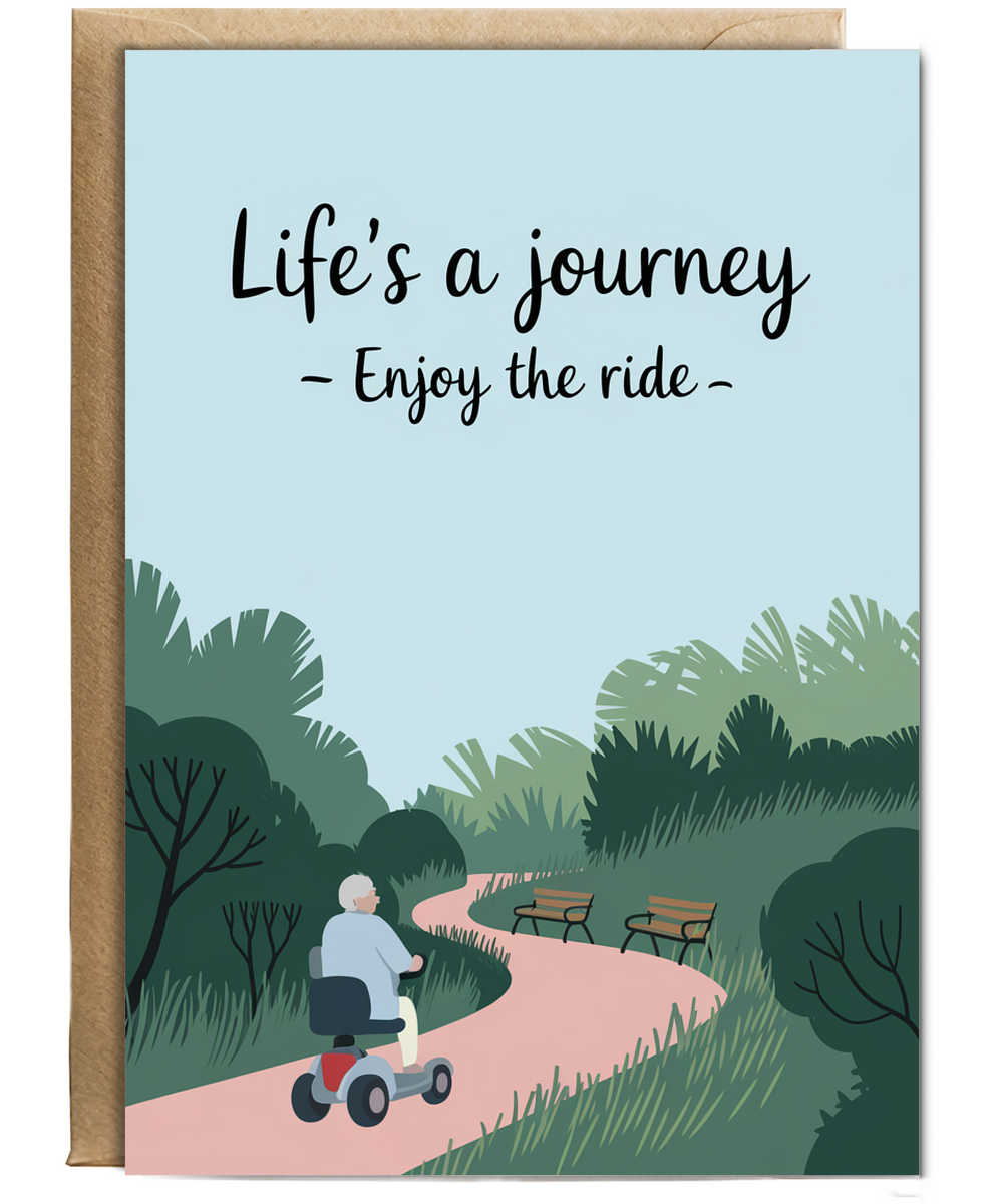 Funny Birthday Card Life's a Journey – Enjoy the Ride