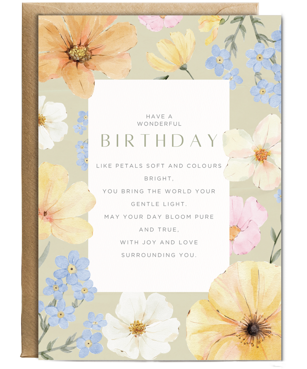 happy birthday floral may you bloom