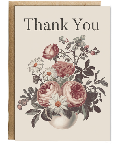 Thank You - Vintage Floral Arrangement