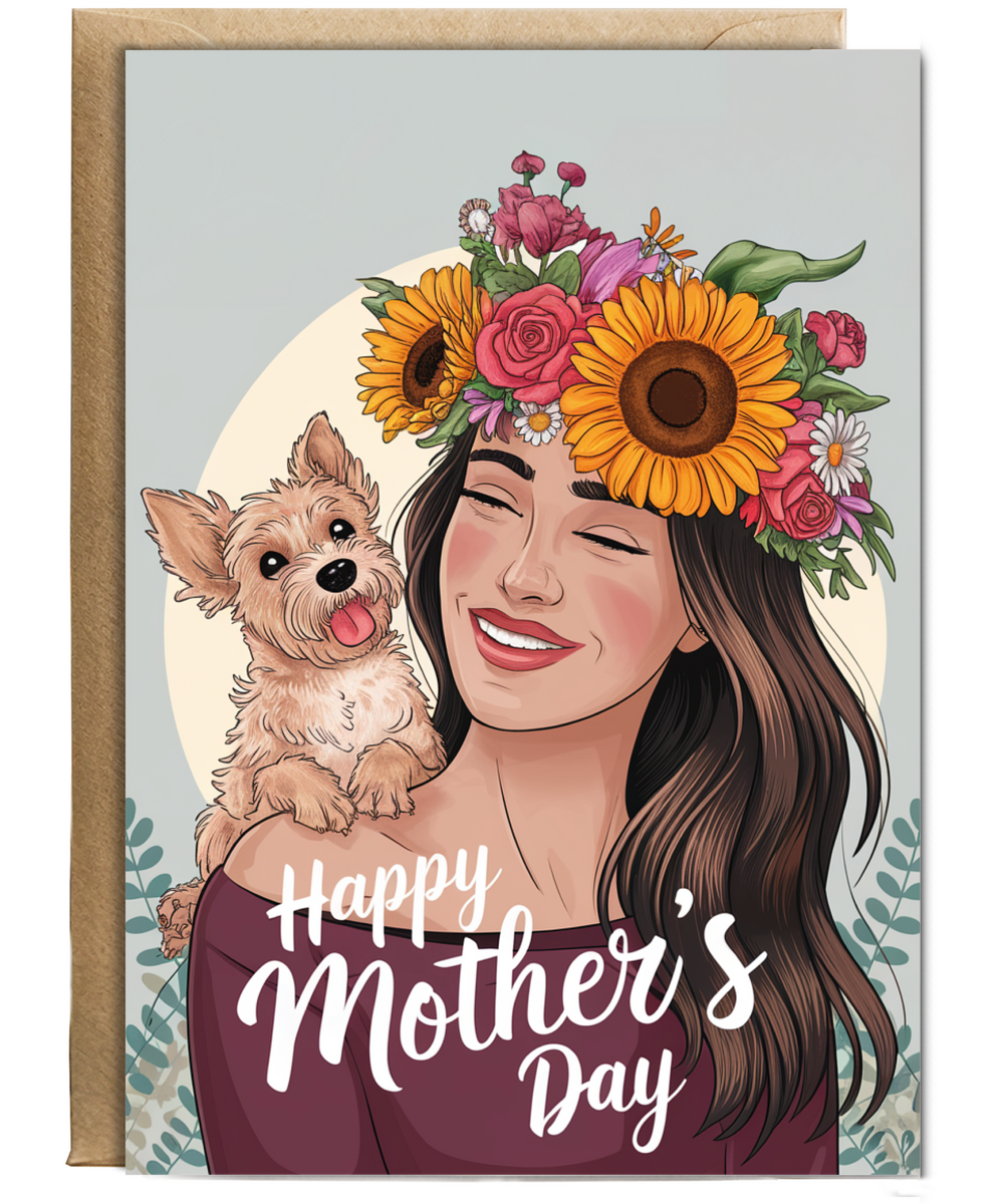 Happy Mothers Day with Puppy