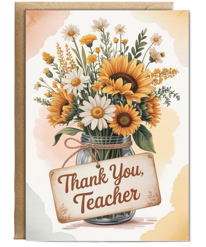 Thank you teacher sunflowers