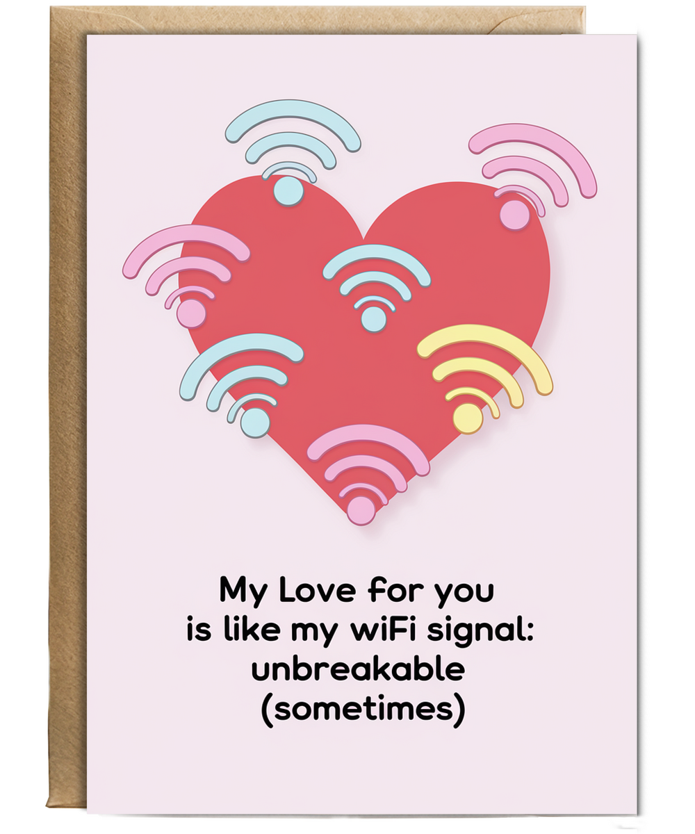 Anniversary card for husband Wife My Love for You is Unbreakable Sometimes