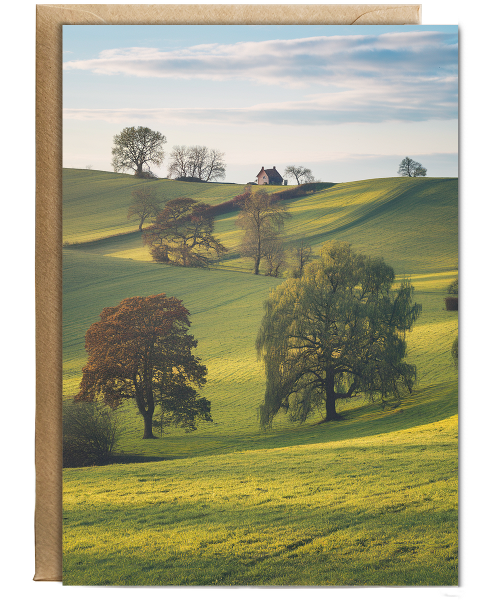 Yorkshire countryside with rolling green hills