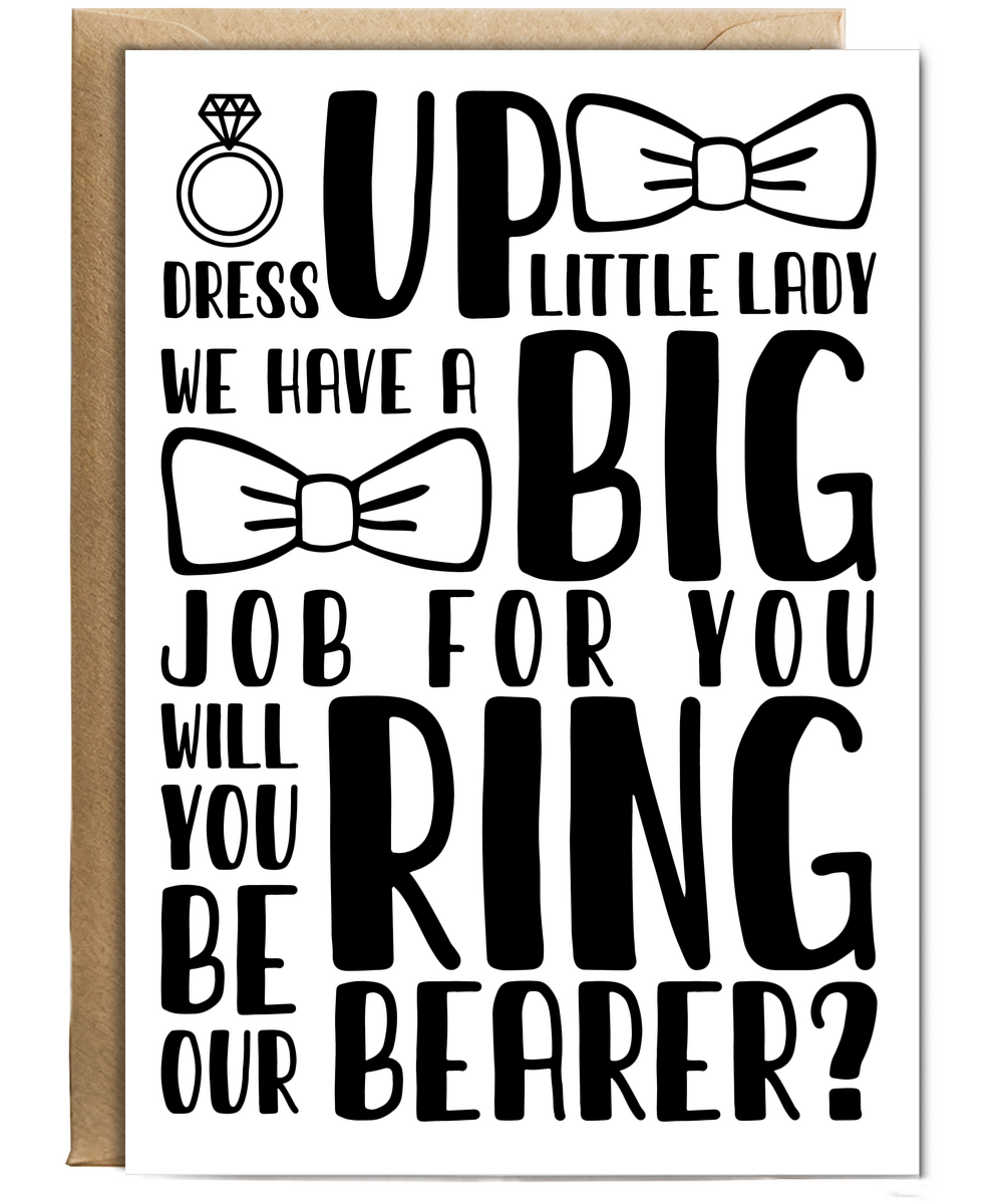 Will you be our ring bearer little lady