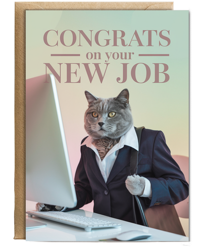 New Job with Cat with a Briefcase